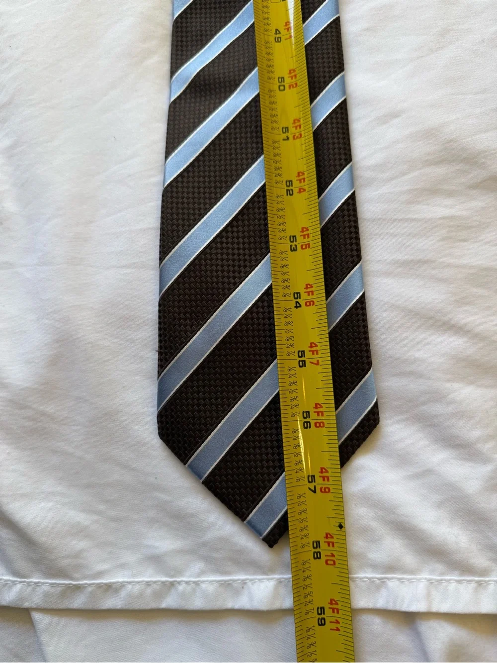 Donald Trump Signature collection brown and Light Blue Striped Men's Dress Tie